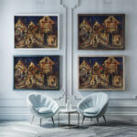 Hauser in Soest 1918 Christian Rohlfs framed posters mockup