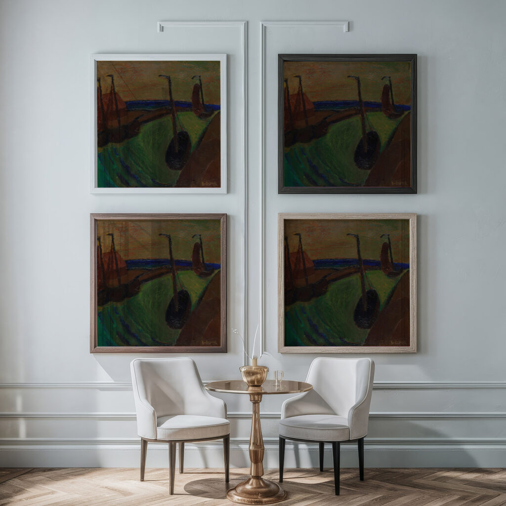 Haven 1916 Gustave De Smet framed posters mockup