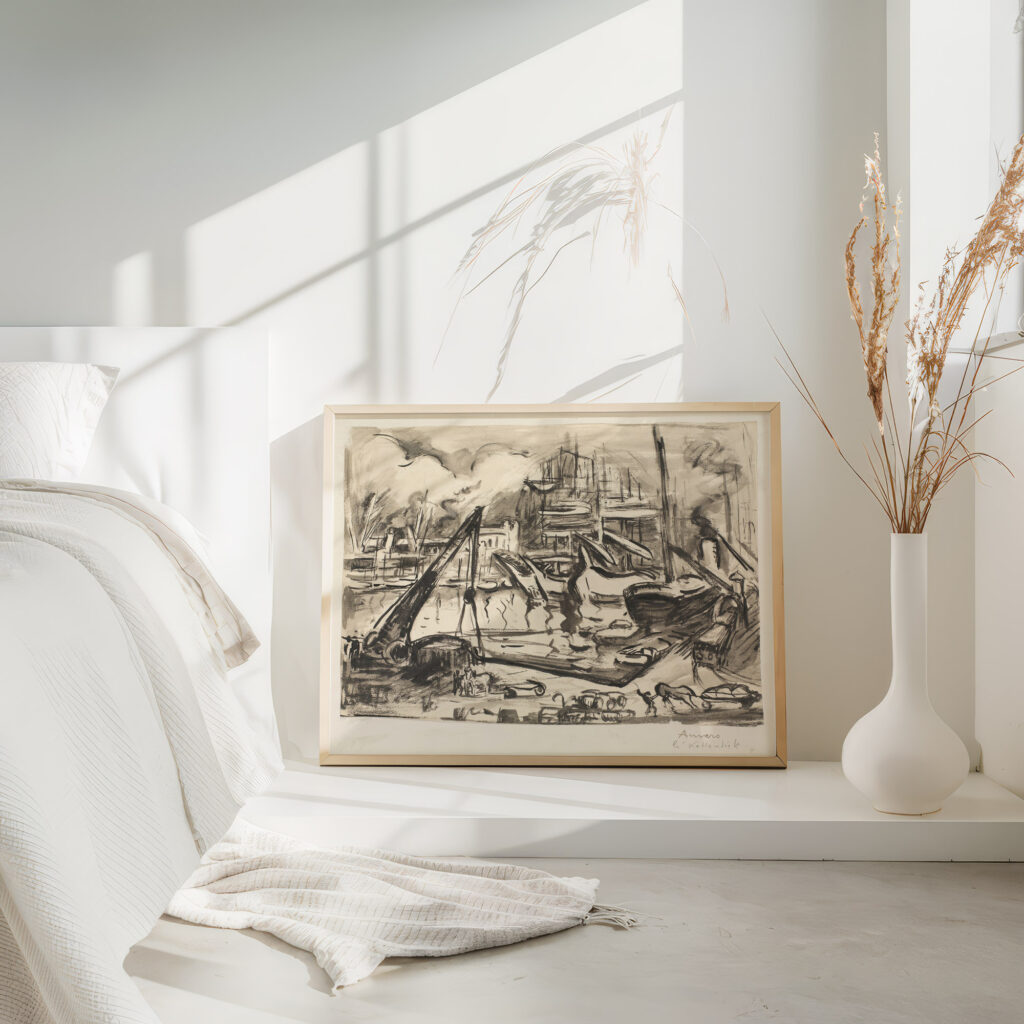 Havnebassinet Kattendick i Antwerpen. 1906 Emile Othon Friesz 4 mockup