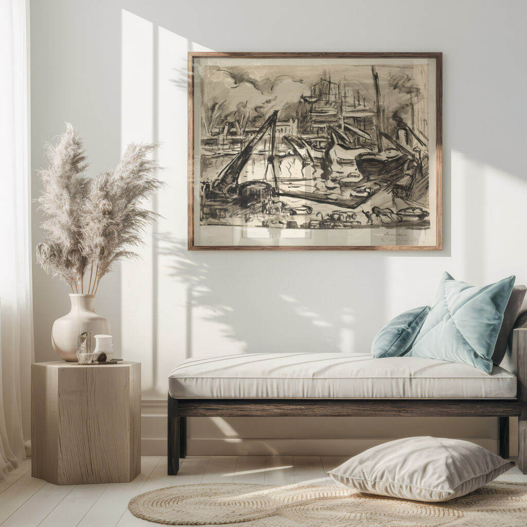 Havnebassinet Kattendick i Antwerpen. 1906 Emile Othon Friesz 5 mockup