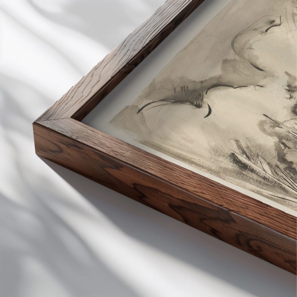Havnebassinet Kattendick i Antwerpen. 1906 Emile Othon Friesz close up dark wood mockup