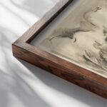 Havnebassinet Kattendick i Antwerpen. 1906 Emile Othon Friesz close up dark wood mockup