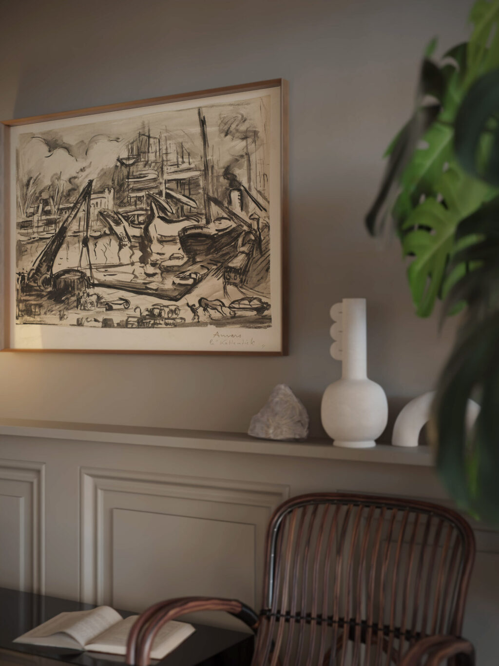 Havnebassinet Kattendick i Antwerpen. 1906 Emile Othon Friesz video mockup