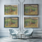 Hay Barn 1940–1944 Arnold Peter Weisz Kubincan framed posters mockup