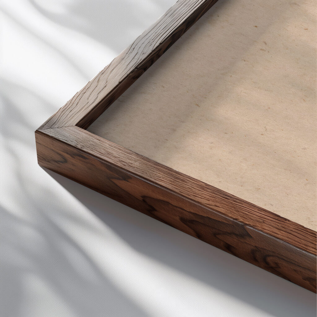 Hay Wagons Peter DeWint close up dark wood mockup