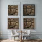 Head 1912 Tadeusz Makowski framed posters mockup