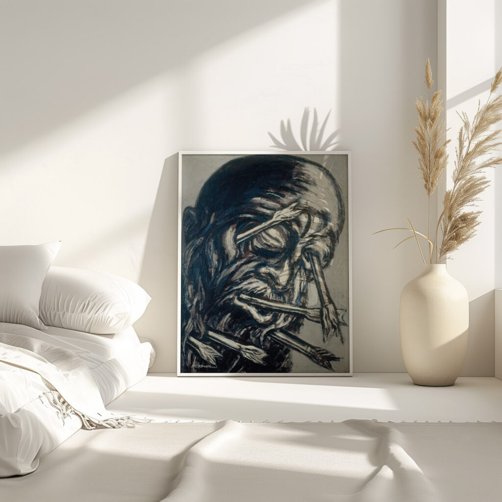 Head Pierced with Arrows from the Los teules series 1947 Jose Clemente Orozco 4 mockup