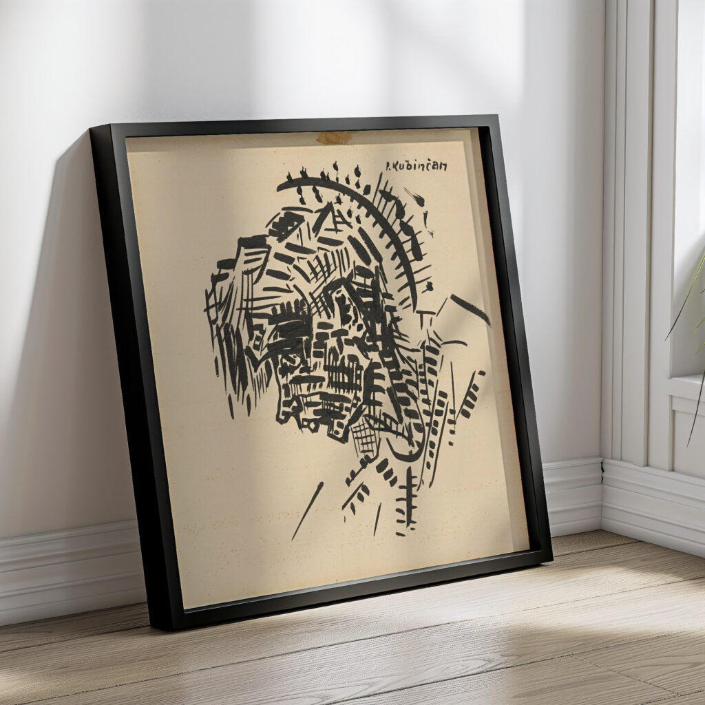 Head Self portrait as P. Kubincan 1930 Arnold Peter Weisz Kubincan 4 mockup