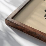 Head Self portrait as P. Kubincan 1930 Arnold Peter Weisz Kubincan close up dark wood mockup