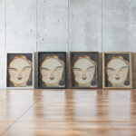 Head before 1921 Gustaw Gwozdecki 3 framed posters mockup