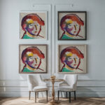 Head before 1921 Gustaw Gwozdecki framed posters mockup