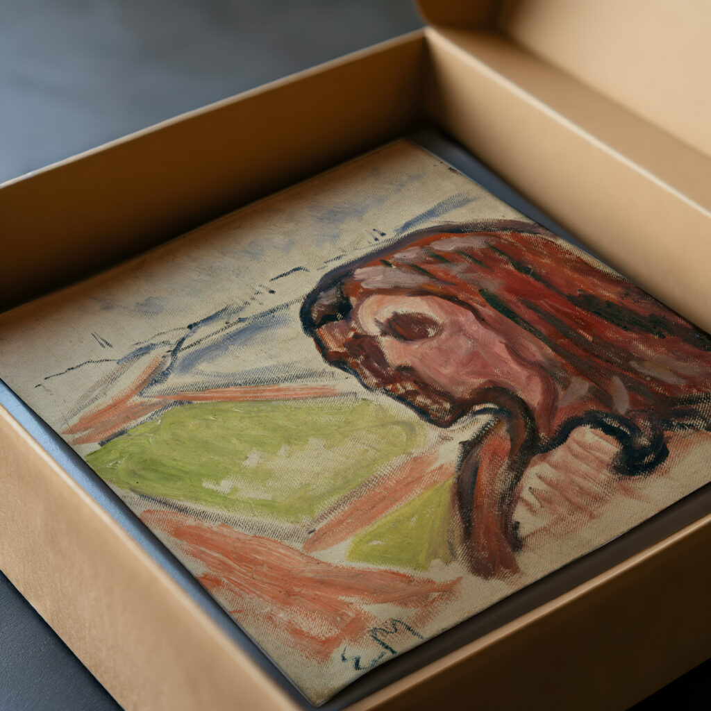 Head by Head in Landscape 1908 Edvard Munch video mockup