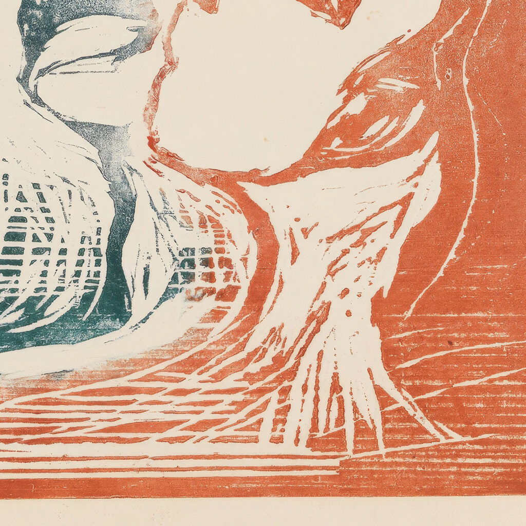 Head by head man and woman kissing 1905 Edvard Munch 8 mockup