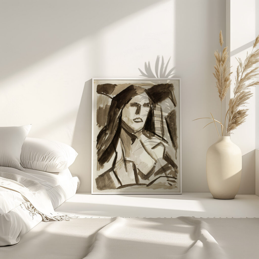 Head of Woman Carl Newman 4 mockup