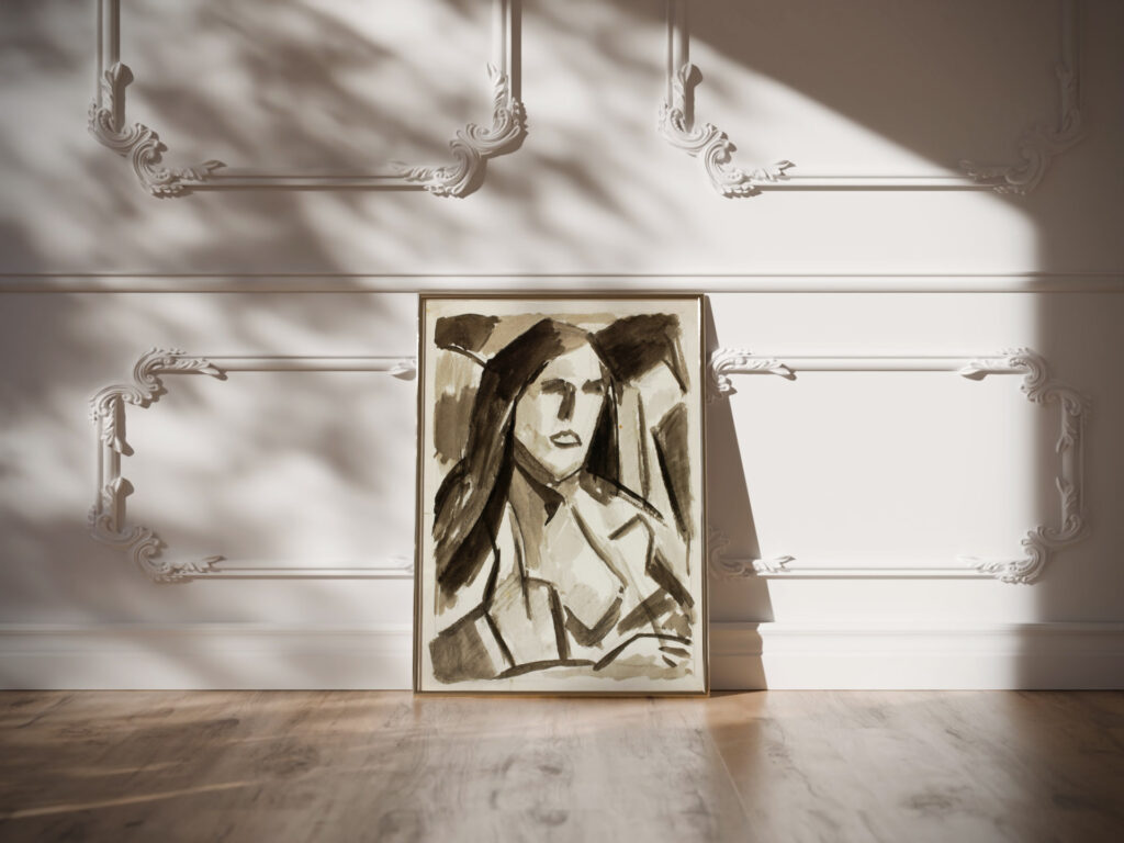 Head of Woman Carl Newman video mockup