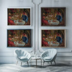 Head of a Jewish woman circa 1920 Leon Chwistek framed posters mockup