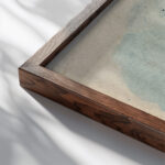 Head of a Man Honore Daumier close up dark wood mockup