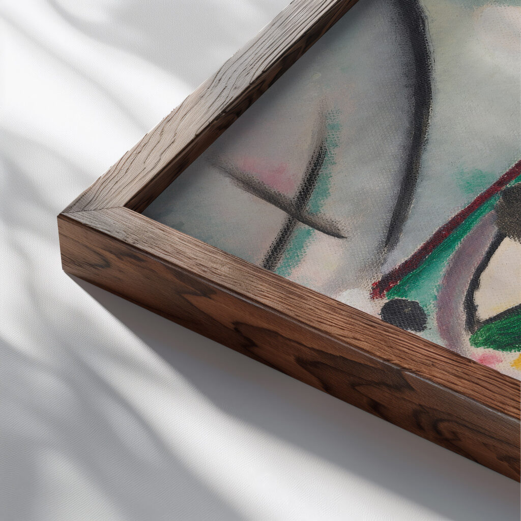 Heilandsgesicht circa 1919 Alexej von Jawlensky close up dark wood mockup