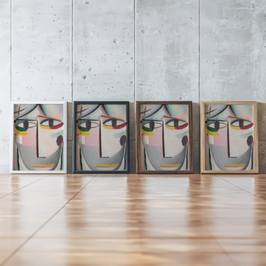 Heilandsgesicht circa 1919 Alexej von Jawlensky framed posters mockup