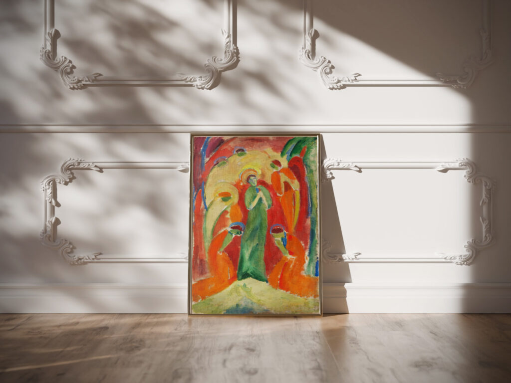 Heilige von Engeln verehrt 1913 Hermann Stenner video mockup