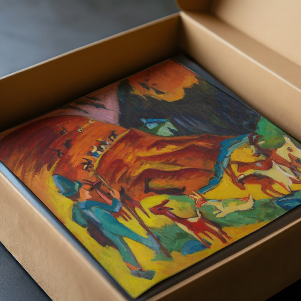 Heimkehrende Ziegenherde 1920 Ernst Ludwig Kirchner video mockup