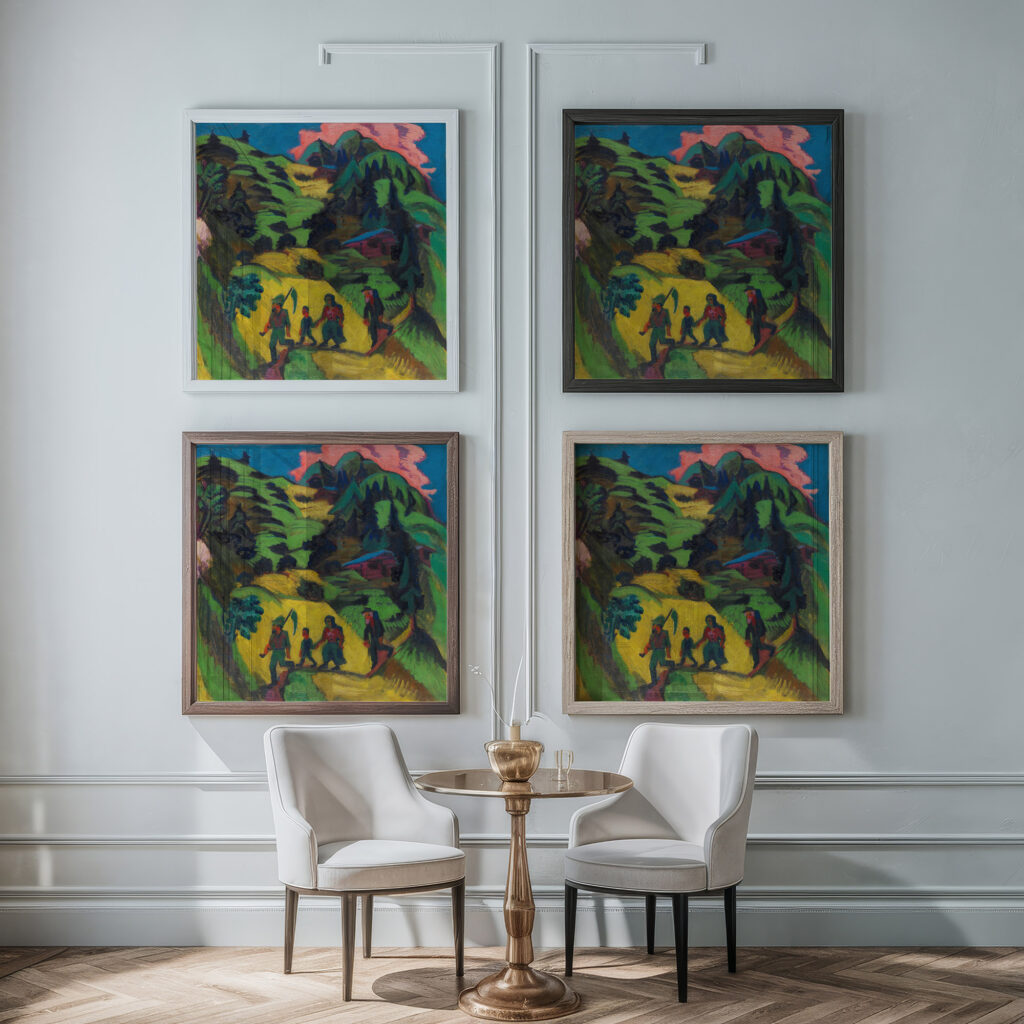 Heimkehrender Heuer 1918 Ernst Ludwig Kirchner framed posters mockup