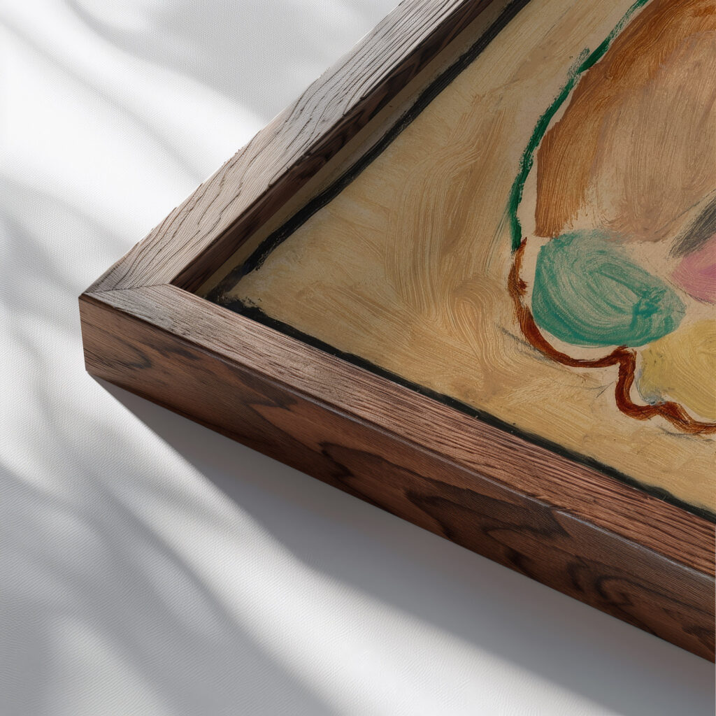 Helle Erscheinung 1916 Alexej von Jawlensky close up dark wood mockup