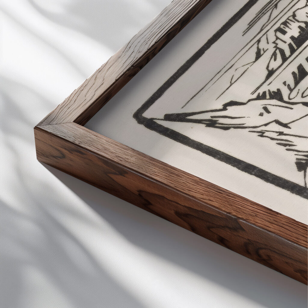 Helling Merapi 1919 Johannes Frederik Engelbert ten Klooster close up dark wood mockup