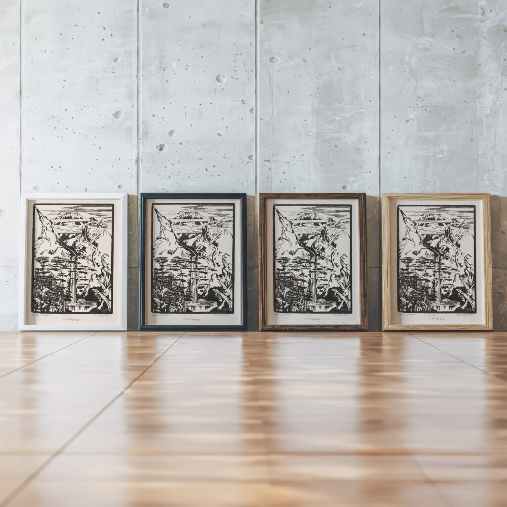 Helling Merapi 1919 Johannes Frederik Engelbert ten Klooster framed posters mockup