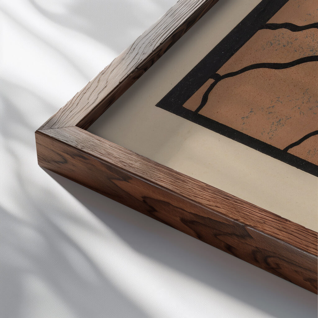 Herbst 1902 Alexander Kanoldt close up dark wood mockup