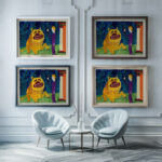 Herkules und der Nemeische Lowe 1919 Paul Goesch framed posters mockup