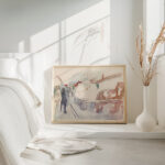 Hest og vogn i gate Ca 1920 Edvard Munch 4 mockup