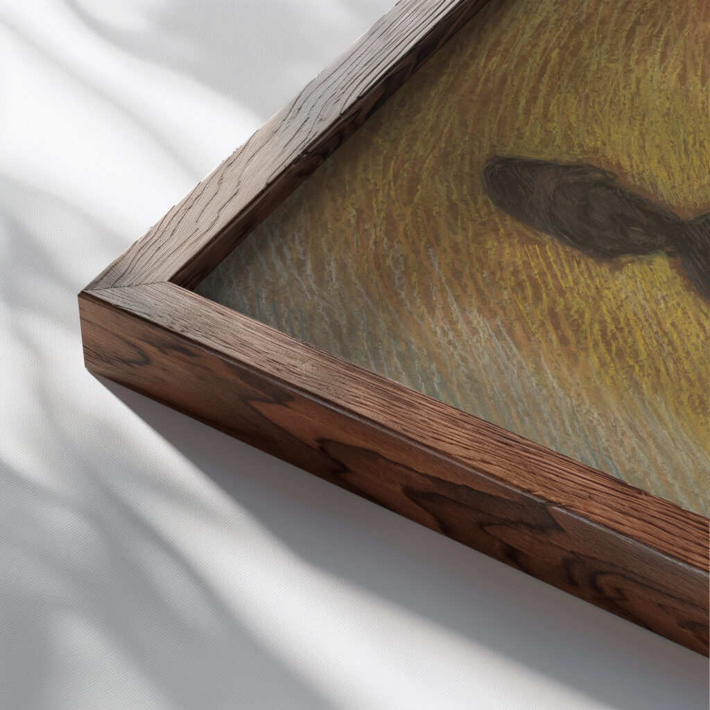 Het einde van een mooie dag – Figuur in tegenlicht 1912 Leon Spilliaert close up dark wood mockup