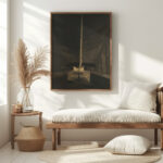 Het luchtschip Belgique II in zijn loods 1910 Leon Spilliaert 5 mockup