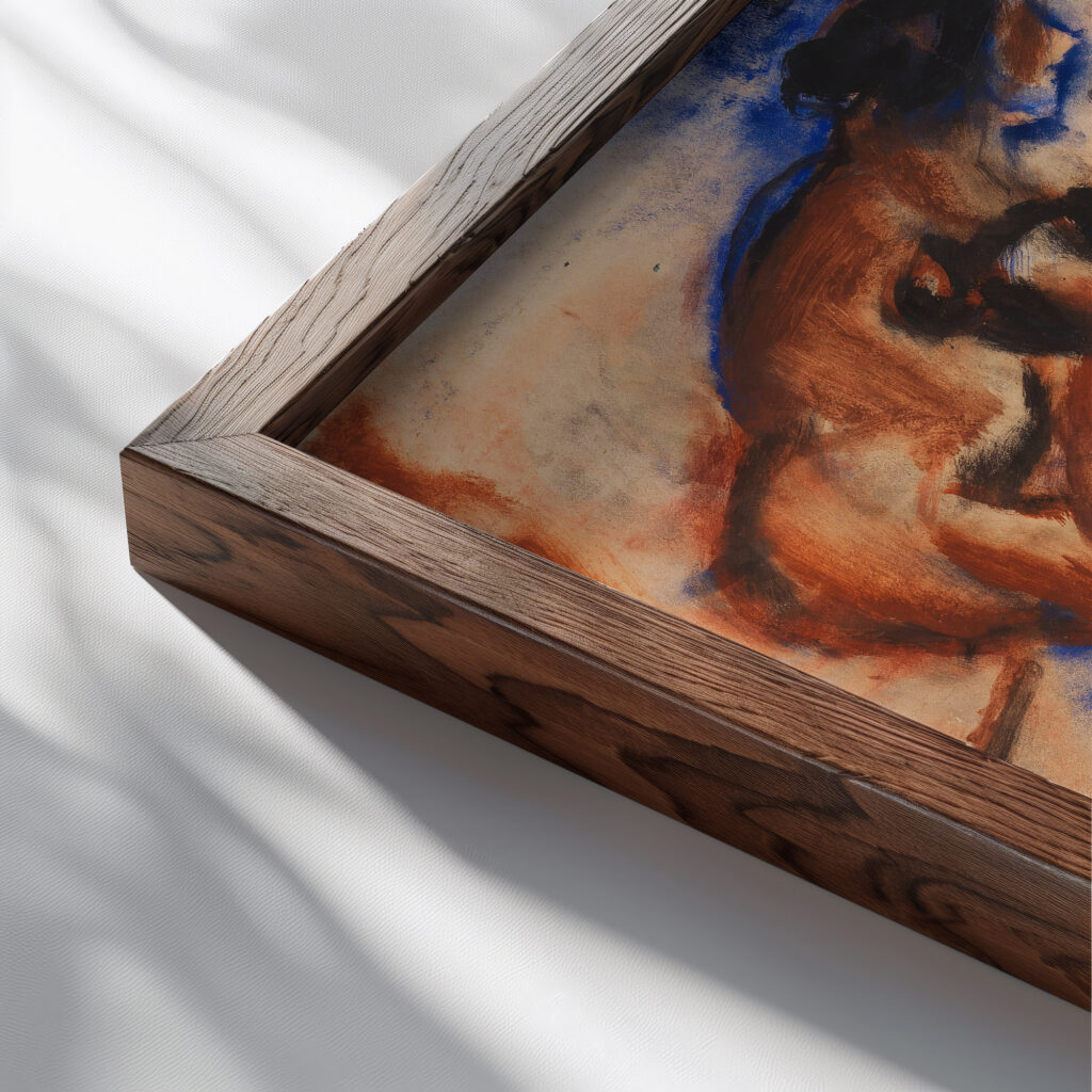 Hexenritt 1916 Christian Rohlfs close up dark wood mockup