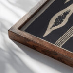 Hills Along the Arkansas 1940 Daniel Eichenfeld close up dark wood mockup