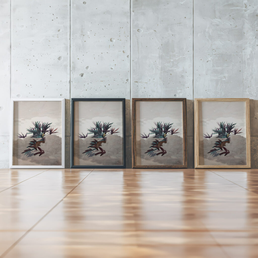 Hillside with Clumps of Maguey 1898 1899 Winslow Homer framed posters mockup Hillside with Clumps of Maguey 1898 1899 Winslow Homer framed posters mockup