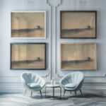 Hilly Landscape Thomas Sully framed posters mockup