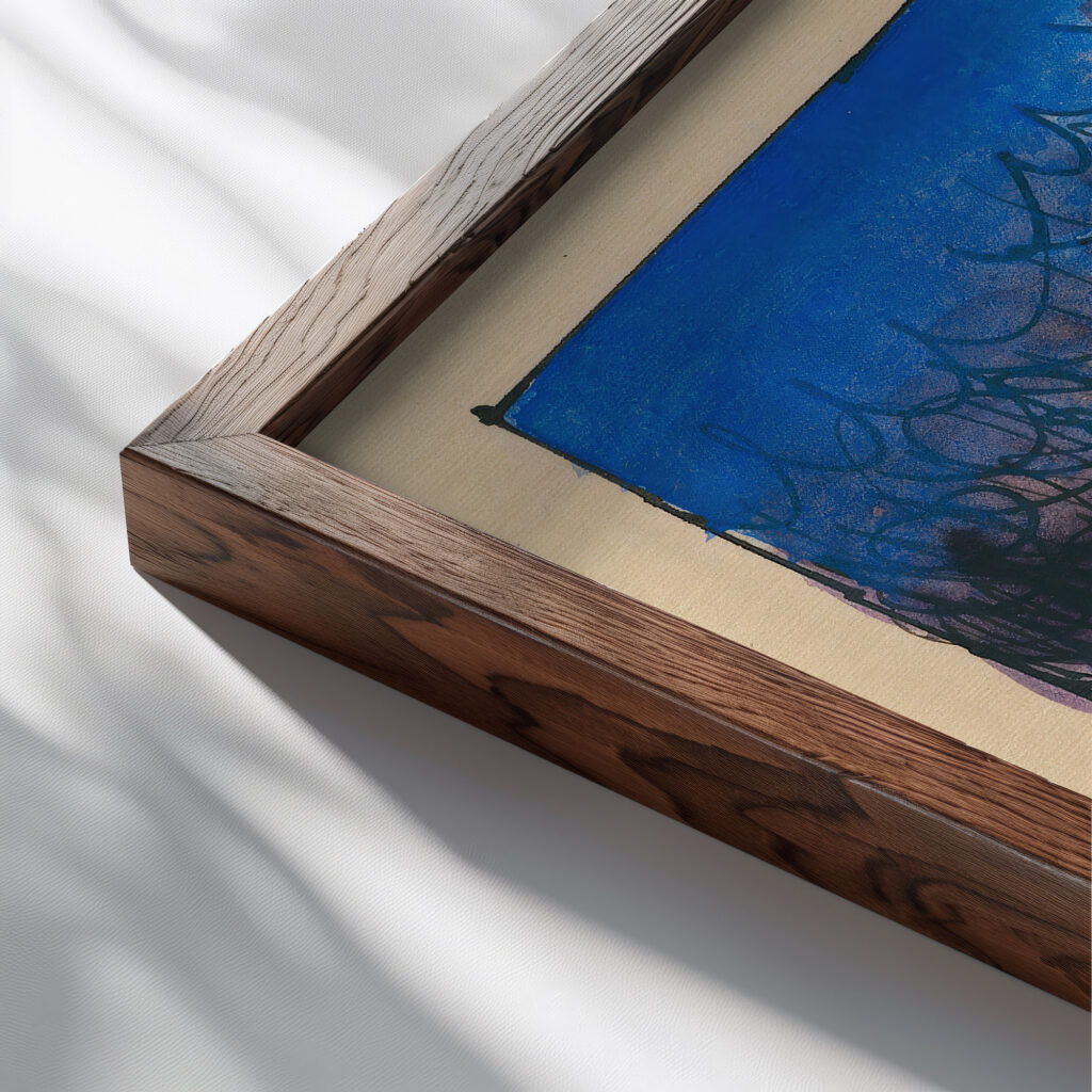 Himmel Arsch und Wolkenbruch around 1921 Karl Wiener close up dark wood mockup