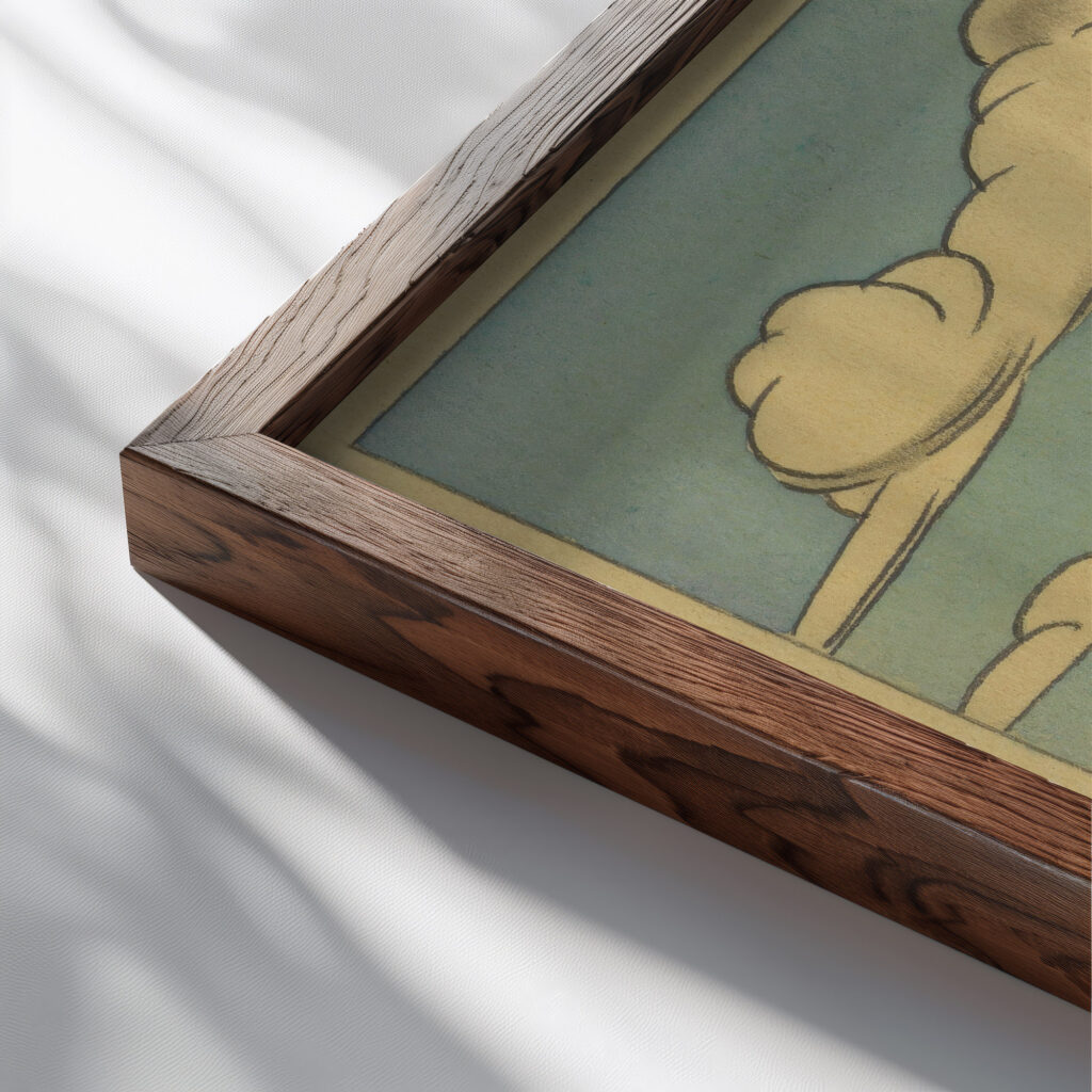 Himmelfahrt 1942 Karl Wiener close up dark wood mockup