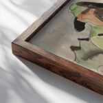 Hirtenknaben ca. 1937 Ernst Ludwig Kirchner close up dark wood mockup