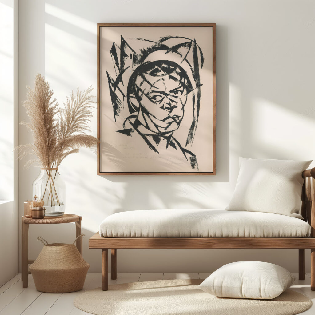 Hlava muza 1921 Gejza Schiller 5 mockup