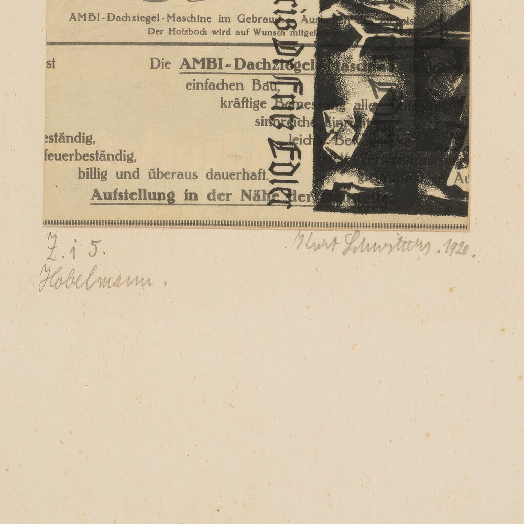 Hobelmann 1920 Kurt Schwitters 8 mockup