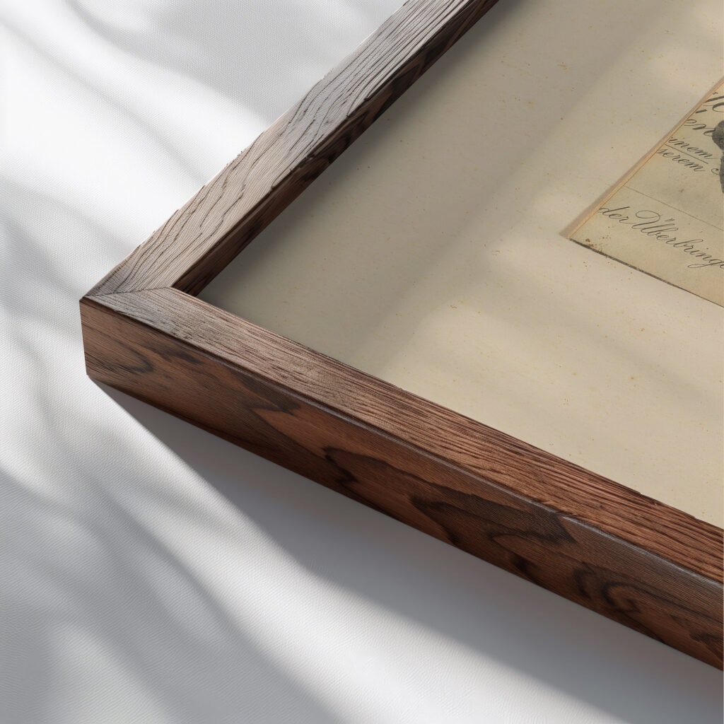 Hobelmann 1920 Kurt Schwitters close up dark wood mockup