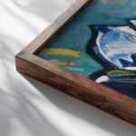 Hochgebirgslandschaft mit Scheerhorn 1920 August Babberger close up dark wood mockup