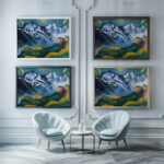 Hochgebirgslandschaft mit Scheerhorn 1920 August Babberger framed posters mockup