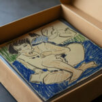 Hockende mit Buch 1908 1909 Ernst Ludwig Kirchner video mockup