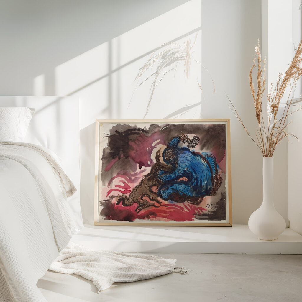 Holzfaller 1913 Wilhelm Morgner 4 mockup