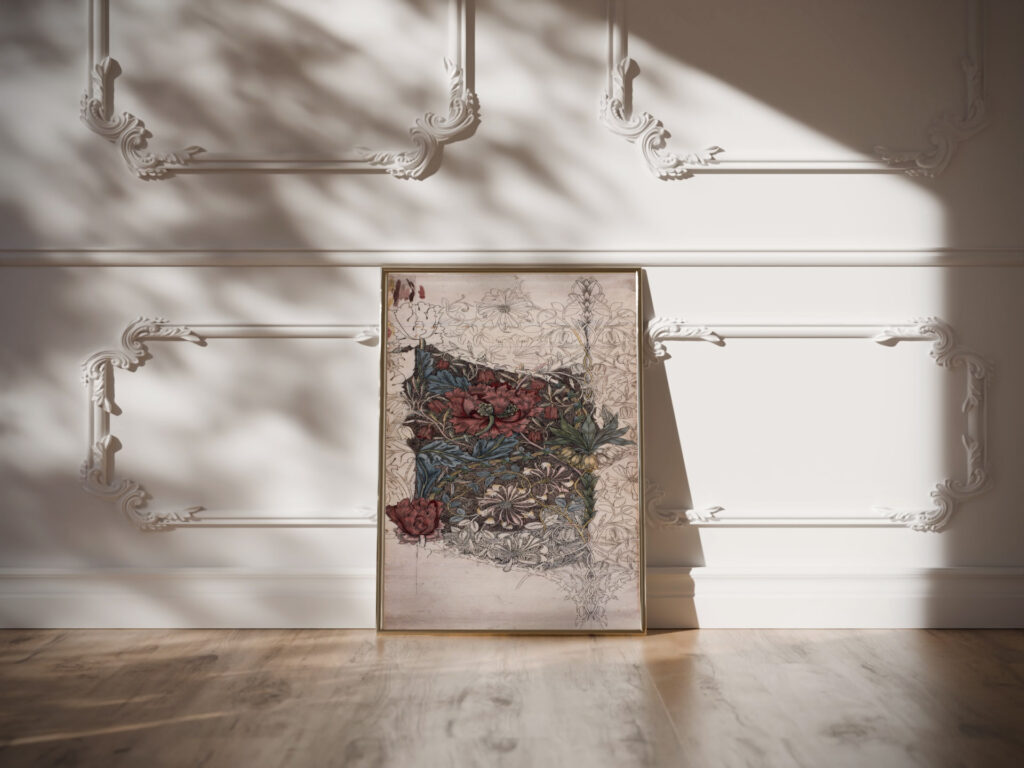 Honeysuckle 1874 William Morris video mockup