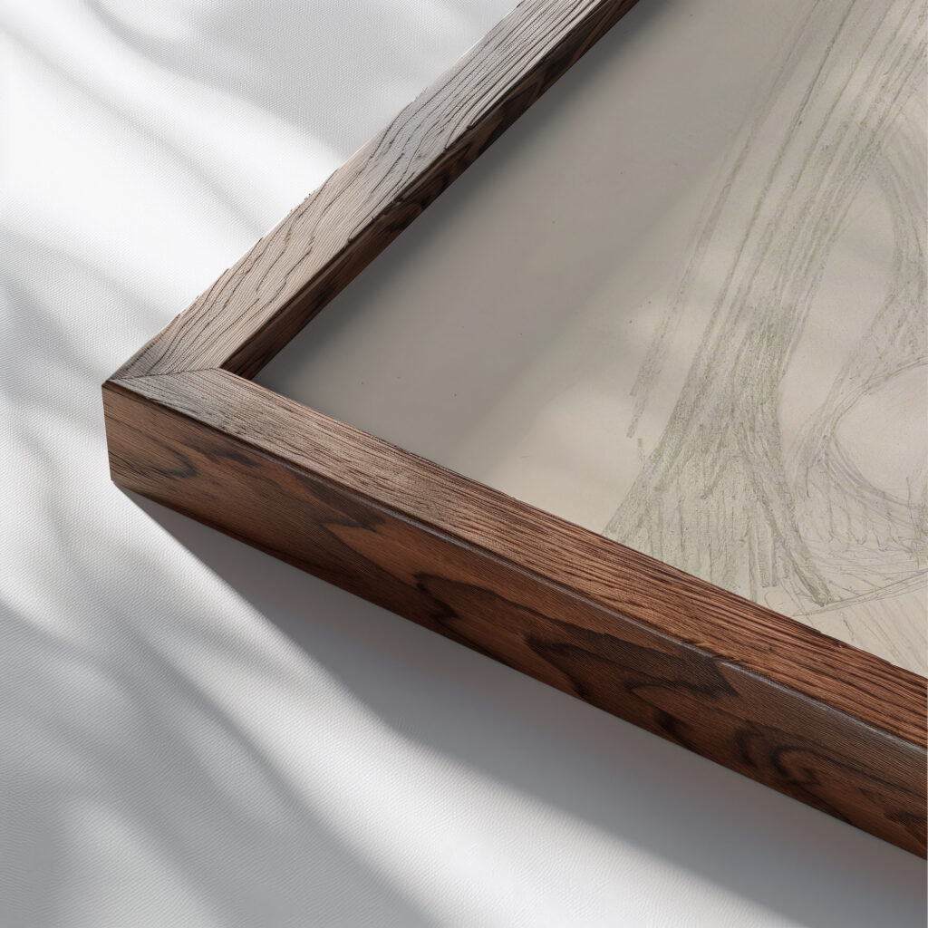 Hoofd 1916 Reijer Stolk close up dark wood mockup